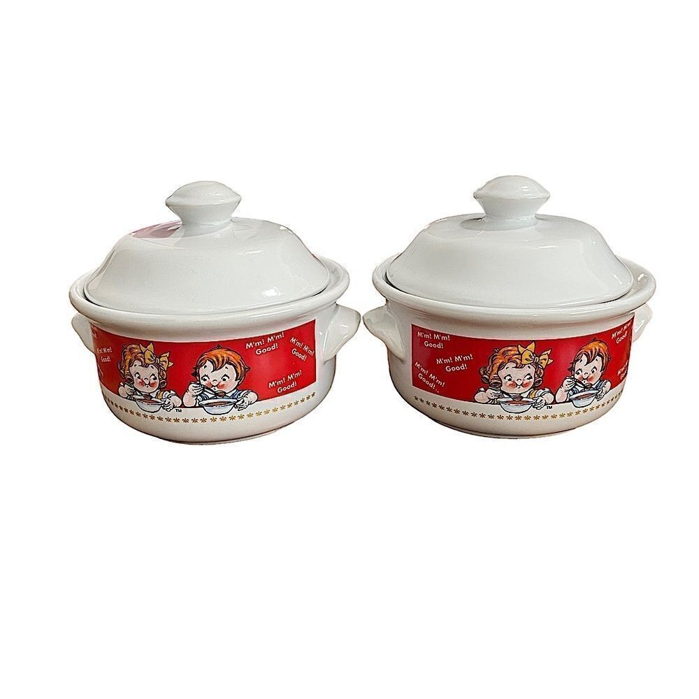 HOUSTON HARVEST GIFT PRODUCTS - CAMPBELL SOUP COMPANY - SET OF 2‎ - BOWL & LID